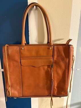 Rebecca Minkoff M.A.B. Medium Leather Tote in Almond Brown